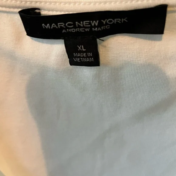 Marc New York White Ruffled Bib Collar Blouse - Picture 2 of 4